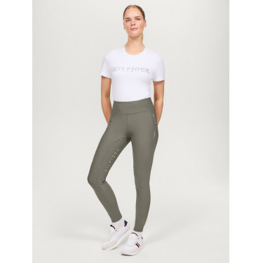 Legging Tommy Hilfiger Equestrian Devon full grip feminino Cinza Azul-marinho