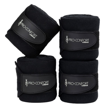 Conjunto de 4 ligaduras de descanso ProConfort Pim Preto