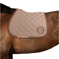 Manta de sela Harcour Etoile com pérolas Champanhe Bege