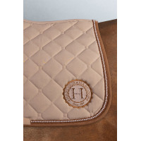 Manta de sela Harcour Etoile com pérolas Champanhe Bege