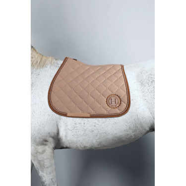 Manta de sela Harcour Etoile com pérolas Champanhe Bege