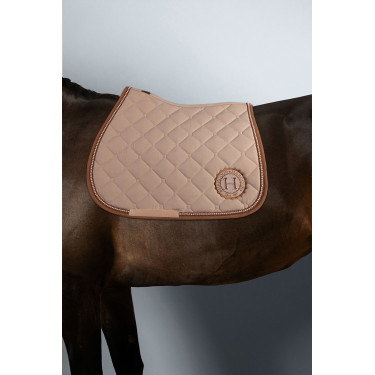 Manta de sela Harcour Etoile com pérolas Champanhe Bege