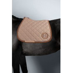 Manta de sela Harcour Etoile com pérolas Champanhe Bege