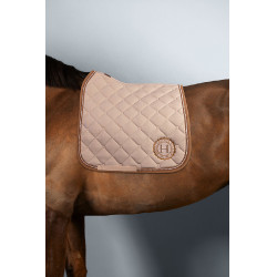 Manta de sela Harcour Etoile com pérolas Champanhe Bege