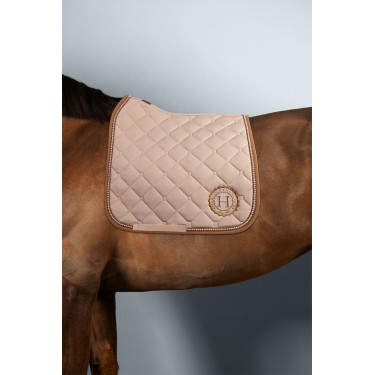 Manta de sela Harcour Etoile com pérolas Champanhe Bege