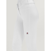 Calças Tommy Hilfiger Equestrian Lea com grip nos joelhos para mulher Branco óptico Calças Tommy Hilfiger Equestrian Lea com grip nos joelhos para mulher Branco óptico