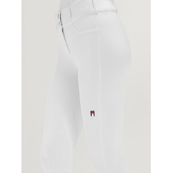 Calças Tommy Hilfiger Equestrian Lea com grip nos joelhos para mulher Branco óptico Calças Tommy Hilfiger Equestrian Lea com grip nos joelhos para mulher Branco óptico