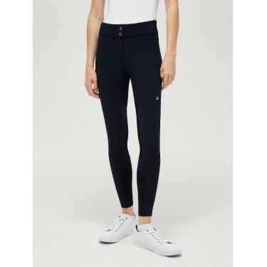 Calças Tommy Hilfiger Equestrian Lea com grip nos joelhos para mulher Céu do deserto Azul