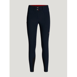 Calças Tommy Hilfiger Equestrian Lea com grip nos joelhos para mulher Céu do deserto Azul
