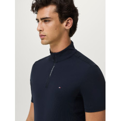 Polo de treino Rialto Tommy Hilfiger Equestrian 1/4 zip mangas curtas homem Céu do deserto Azul