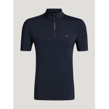 Polo de treino Rialto Tommy Hilfiger Equestrian 1/4 zip mangas curtas homem Céu do deserto Azul