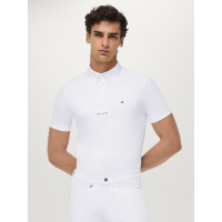Polo de concurso Alex Tommy Hilfiger Equestrian de mangas curtas para homem Branco óptico