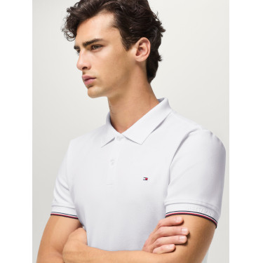 Pólo de mangas curtas Davis Tommy Hilfiger Equestrian homem Branco óptico