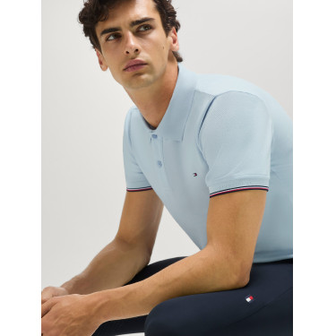 Pólo de mangas curtas Davis Tommy Hilfiger Equestrian homem Azul suave