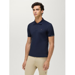 Pólo técnico Fresco Tommy Hilfiger Equestrian de manga curta para homem Céu do deserto Azul
