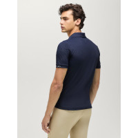Pólo técnico Fresco Tommy Hilfiger Equestrian de manga curta para homem Céu do deserto Azul