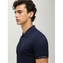 Pólo técnico Fresco Tommy Hilfiger Equestrian de manga curta para homem Céu do deserto Azul
