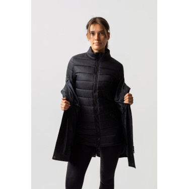 Parka acolchoada 3 em 1 Horze Isabella feminina Preto