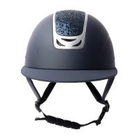 Capacete de equitação com ornamento de cristal Horze Arix II Preto / preto