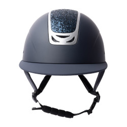 Capacete de equitação com ornamento de cristal Horze Arix II Cinza fumê Cinzento