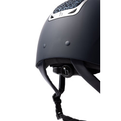 Capacete de equitação com ornamento de cristal Horze Arix II Cinza fumê Cinzento