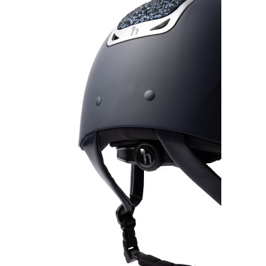 Capacete de equitação com ornamento de cristal Horze Arix II Cinza fumê Cinzento