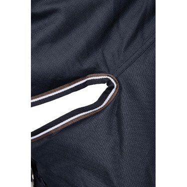 Capa de exterior leve Glasgow com cobertura de pescoço Horze Mirtilo Cinzento