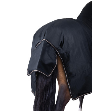 Cobertura de exterior com cobre-pescoço Glasgow 300 g pônei Horze Mirtilo Cinzento