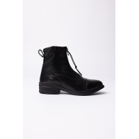 Botas jodhpur Horze Oldenburg em couro com fecho de correr frontal Preto
