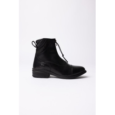 Botas jodhpur Horze Oldenburg em couro com fecho de correr frontal Preto