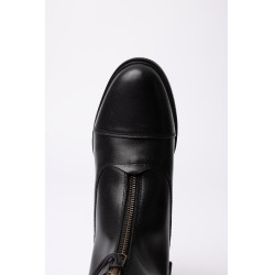 Botas jodhpur Horze Oldenburg em couro com fecho de correr frontal Preto