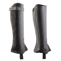 Mini-chaps Daslö Infantil Couro Preto