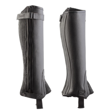 Mini-chaps Daslö Infantil Couro Preto