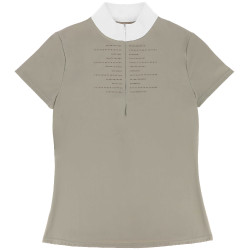 Polo de competição Equithème Suzanne mulher  Cinzento-acastanhado Castanho