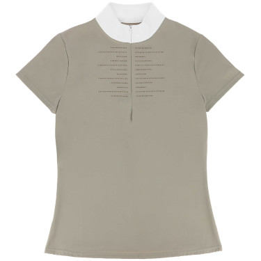 Polo de competição Equithème Suzanne mulher  Cinzento-acastanhado Castanho