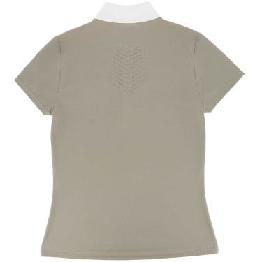 Polo de competição Equithème Suzanne mulher  Cinzento-acastanhado Castanho