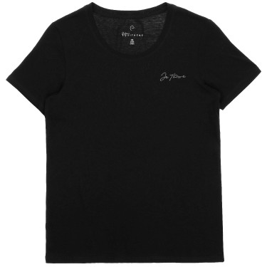 T-shirt Je t'aime Equithème Bonnie mulher Preto