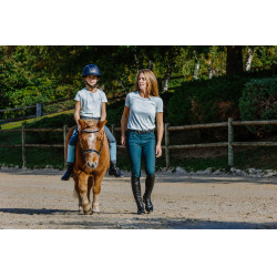 T-shirt Je t'aime Equithème Bonnie mulher Verde/menta