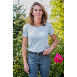 T-shirt Je t'aime Equithème Bonnie mulher Verde/menta