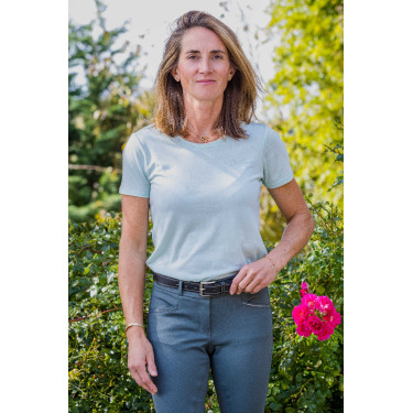 T-shirt Je t'aime Equithème Bonnie mulher Verde/menta