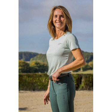 T-shirt Je t'aime Equithème Bonnie mulher Verde/menta