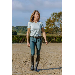 T-shirt Je t'aime Equithème Bonnie mulher Verde/menta