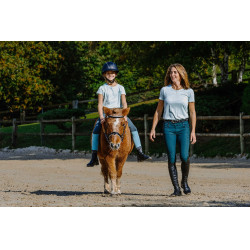 T-shirt Je t'aime Equithème Bonnie mulher Verde/menta