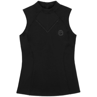 T-shirt sem mangas Je t'aime Equithème Carla mulher Preto