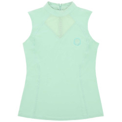 T-shirt sem mangas Je t'aime Equithème Carla mulher Verde/menta