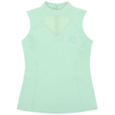 T-shirt sem mangas Je t'aime Equithème Carla mulher Verde/menta
