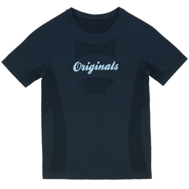 T-shirt sem costuras de manga curta Equithème Elena mulher Marinho Azul-marinho