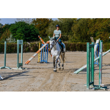 T-shirt sem costuras de manga curta Equithème Elena mulher Caqui Kaki