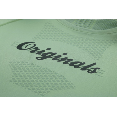 T-shirt sem costuras de manga curta Equithème Elena mulher Caqui Kaki