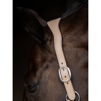 Cabolça de couro Equestrian Stockholm anatómica brilhante Castanho integral